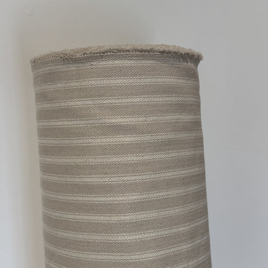 Sefton Ticking White Fabric