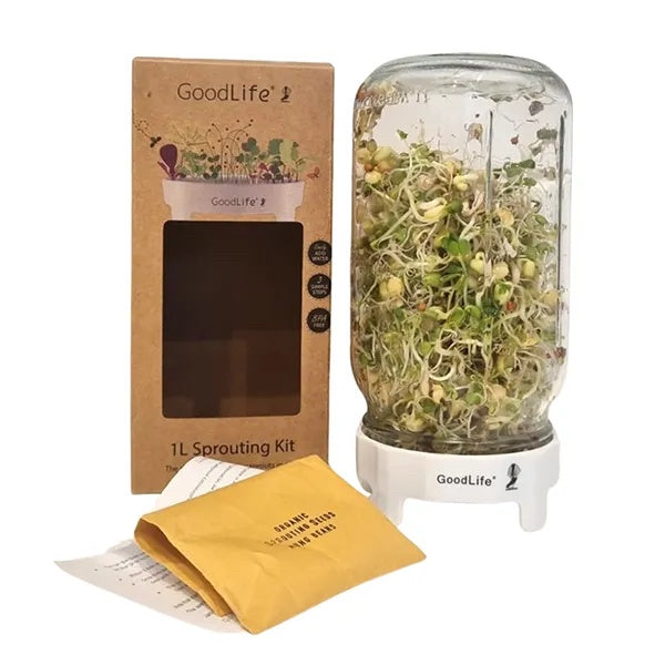 1L Sprouting Jar Kit - BOXED – The Fabric of Society