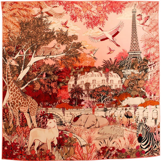 Wild Paris Pink SILK Scarf