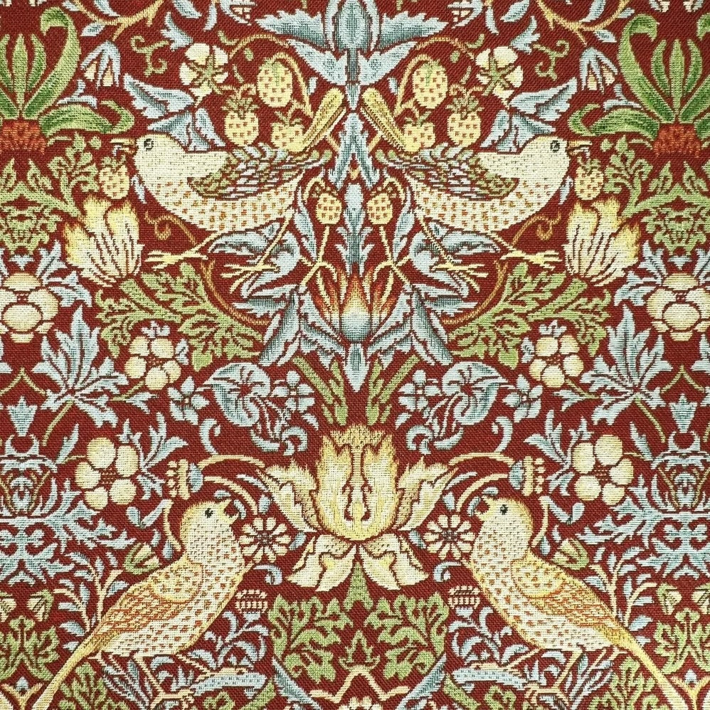 Strawberry Thief Red Fabric