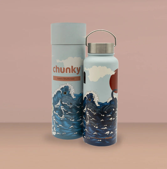 Blue Wave Chunky Drink Bottle