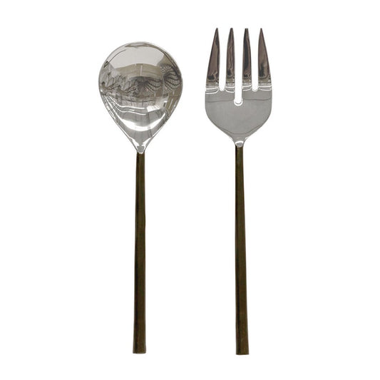 Burnished Salad Servers