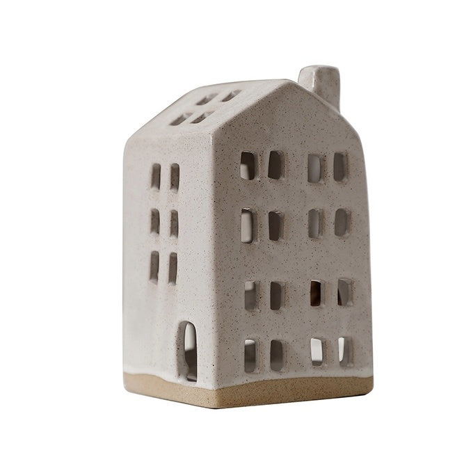 Porcelain Tealight House MED