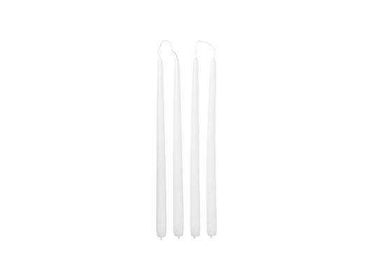 Pair Tapered Candles Pure White