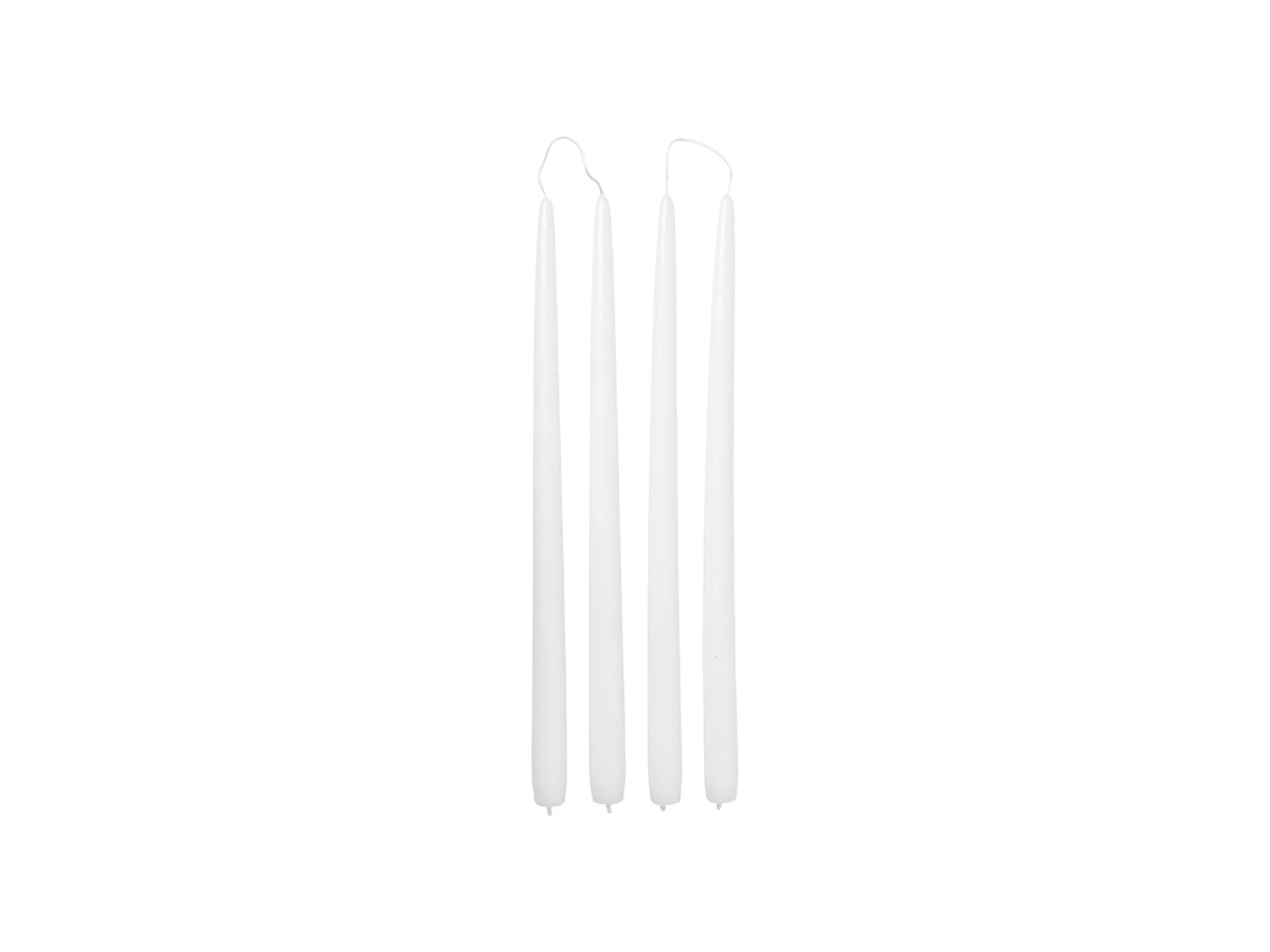 Pair Tapered Candles Pure White