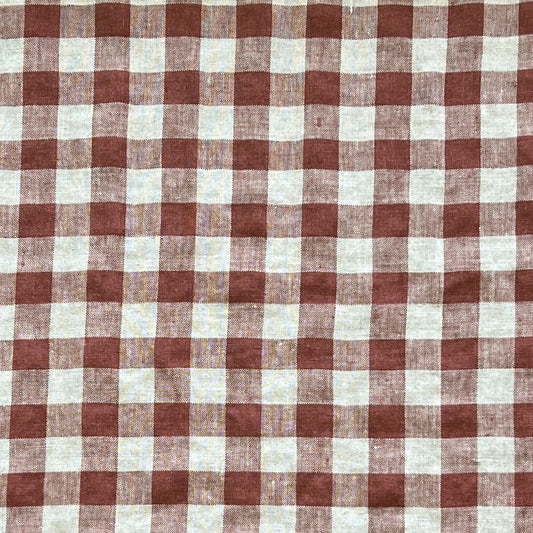 Breton Check Brick Fabric