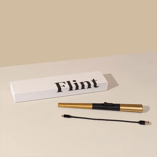 Flint Rechargeable  Lighter Gold