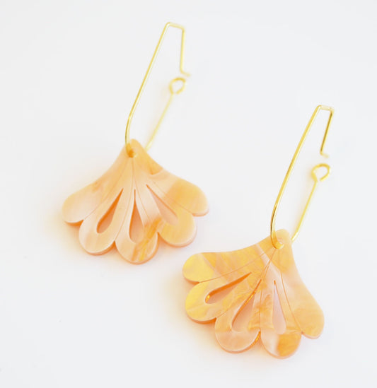 Mumbai Peach Swirl Earrings