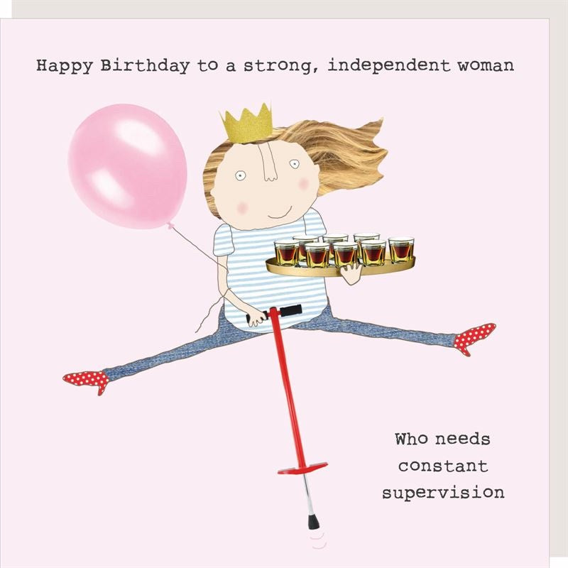 Supervision Girl Birthday Card