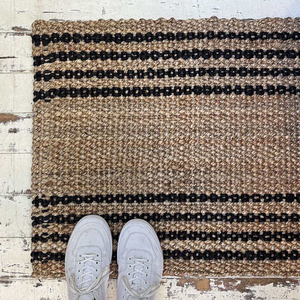 Winston Natural/Black Jute Doormat – The Fabric of Society